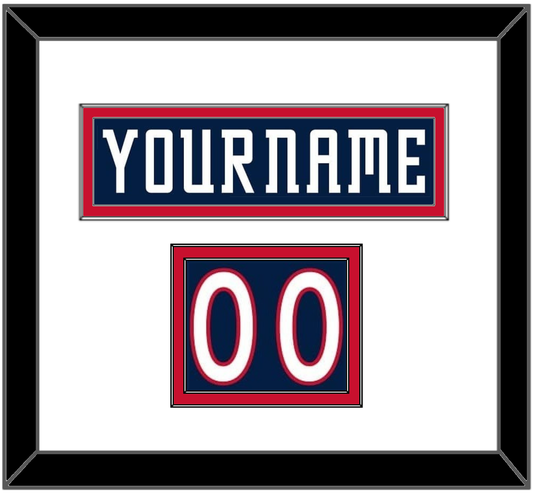 Columbus Nameplate & Number (Shoulder) - Home Navy Blue (2007-2017) - Signature Tier 1
