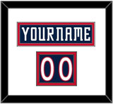 Columbus Nameplate & Number (Shoulder) - Home Navy Blue (2007-2017) - Double Mat 1