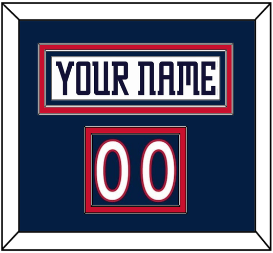 Columbus Nameplate & Number (Shoulder) - Home/Road White (2001-2007) - Signature Tier 2