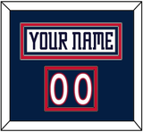 Columbus Nameplate & Number (Shoulder) - Home/Road White (2001-2007) - Double Mat 2