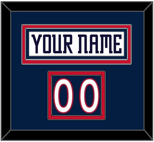 Columbus Nameplate & Number (Shoulder) - Home/Road White (2001-2007) - Signature Tier 2