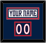 Columbus Nameplate & Number (Shoulder) - Home/Road White (2001-2007) - Double Mat 2