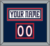 Columbus Nameplate & Number (Shoulder) - Home/Road White (2001-2007) - Double Mat 2