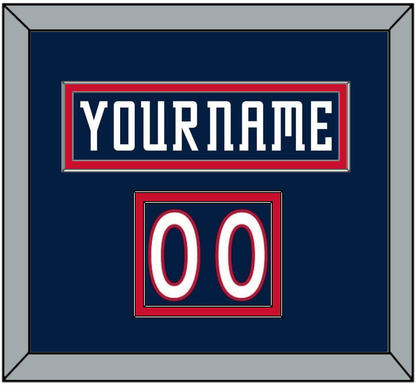 Columbus Nameplate & Number (Shoulder) - Home Navy Blue (2007-2017) - Signature Tier 2