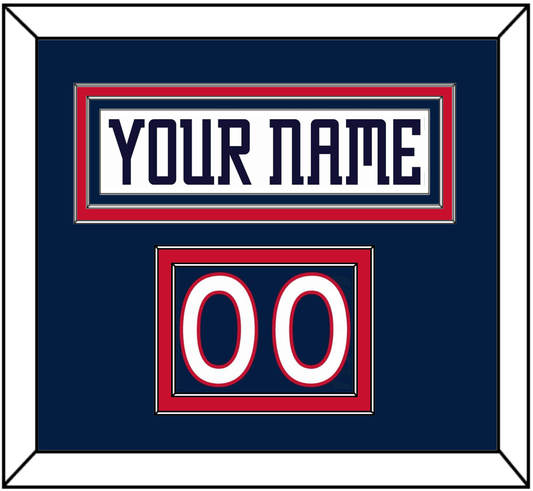 Columbus Nameplate & Number (Shoulder) - Home White (2000-2001) - Signature Tier 2
