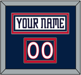 Columbus Nameplate & Number (Shoulder) - Home White (2000-2001) - Double Mat 2