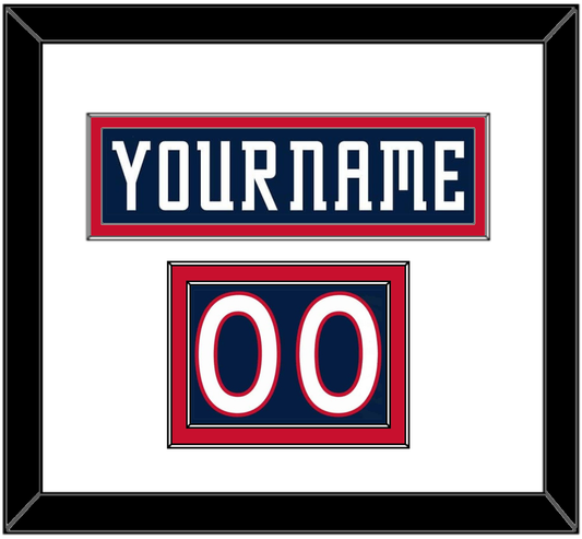 Columbus Nameplate & Number (Shoulder) - Road Navy Blue (2000-2001) - Signature Tier 1