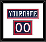 Columbus Nameplate & Number (Shoulder) - Road Navy Blue (2000-2001) - Double Mat 1