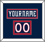 Columbus Nameplate & Number (Shoulder) - Road Navy Blue (2000-2001) - Double Mat 2