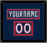 Columbus Nameplate & Number (Shoulder) - Road Navy Blue (2000-2001) - Double Mat 2