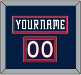 Columbus Nameplate & Number (Shoulder) - Road Navy Blue (2000-2001) - Double Mat 2