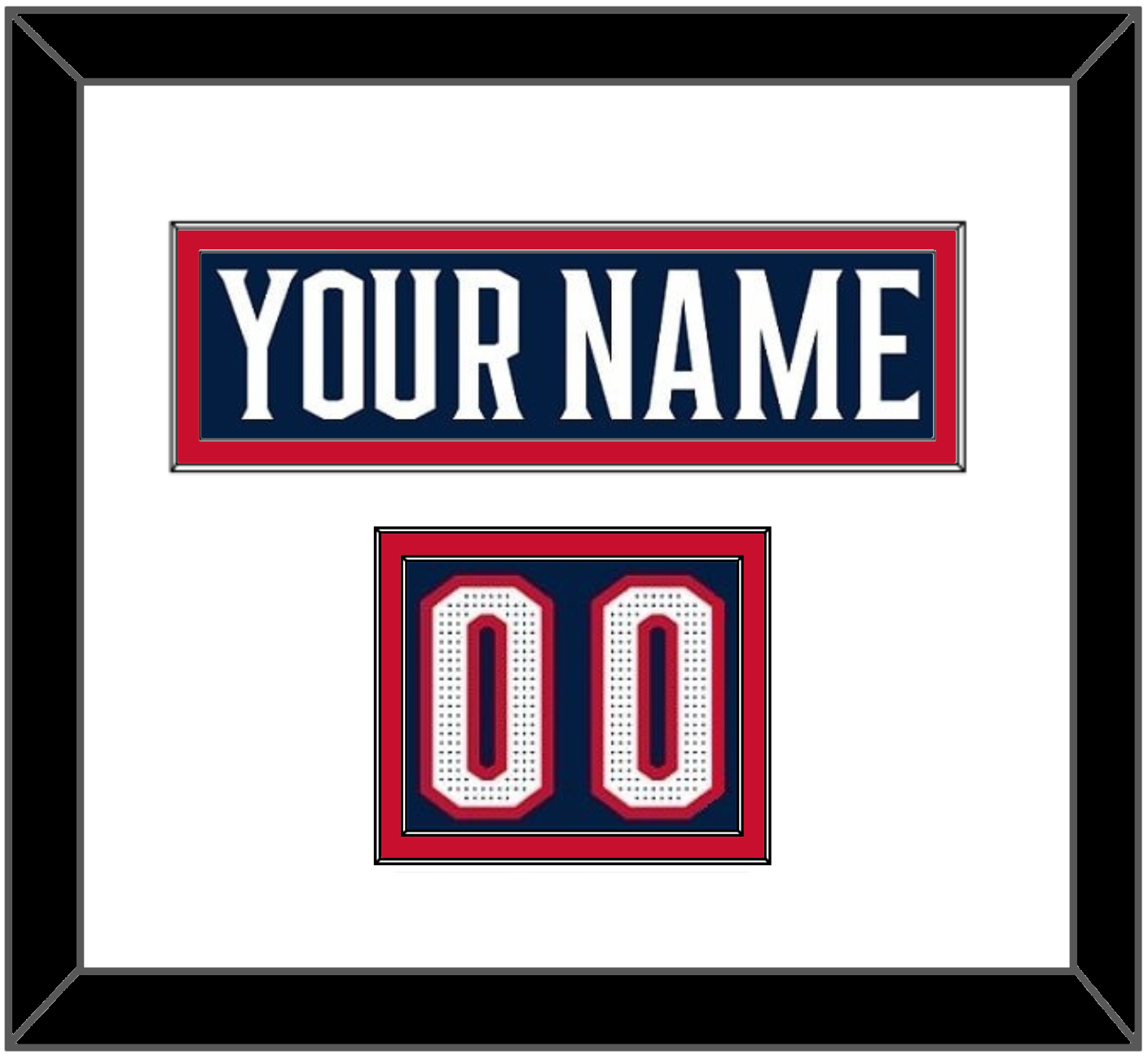 Columbus Nameplate & Number (Shoulder) - Home Navy Blue (2017-2022) - Signature Tier 1
