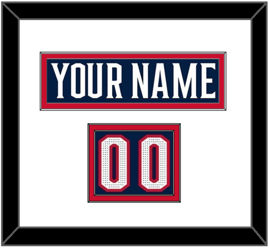Columbus Nameplate & Number (Shoulder) - Home Navy Blue (2017-2022) - Signature Tier 1