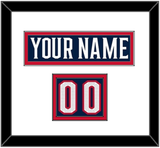 Columbus Nameplate & Number (Shoulder) - Home Navy Blue (2017-2022) - Double Mat 1