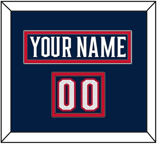 Columbus Nameplate & Number (Shoulder) - Home Navy Blue (2017-2022) - Signature Tier 2