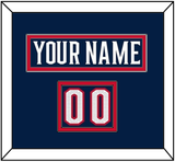 Columbus Nameplate & Number (Shoulder) - Home Navy Blue (2017-2022) - Double Mat 2