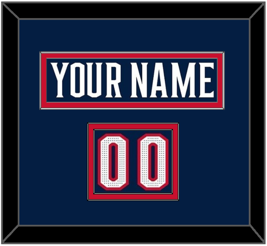 Columbus Nameplate & Number (Shoulder) - Home Navy Blue (2017-2022) - Signature Tier 2