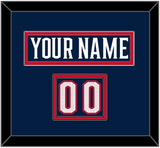 Columbus Nameplate & Number (Shoulder) - Home Navy Blue (2017-2022) - Double Mat 2