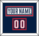 Columbus Nameplate & Number (Shoulder) - Road White (2017-2022) - Double Mat 2