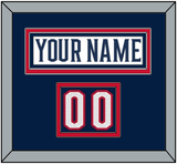 Columbus Nameplate & Number (Shoulder) - Road White (2017-2022) - Double Mat 2