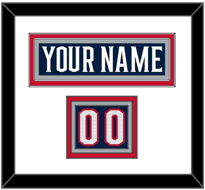 Columbus Nameplate & Number (Shoulder) - Home Navy Blue (2017-2022) - Premier Tier 1