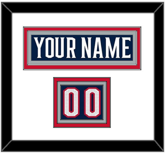 Columbus Nameplate & Number (Shoulder) - Home Navy Blue (2017-2022) - Premier Tier 1