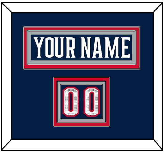 Columbus Nameplate & Number (Shoulder) - Road White (2017-2022) - Premier Tier 2