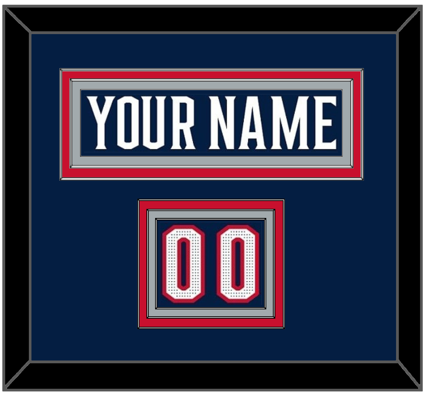 Columbus Nameplate & Number (Shoulder) - Home Navy Blue (2017-2022) - Premier Tier 2