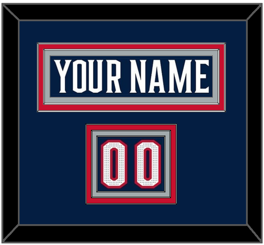 Columbus Nameplate & Number (Shoulder) - Home Navy Blue (2017-2022) - Premier Tier 2
