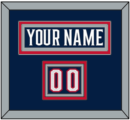 Columbus Nameplate & Number (Shoulder) - Home Navy Blue (2017-2022) - Premier Tier 2