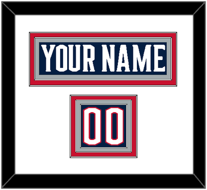 Columbus Nameplate & Number (Shoulder) - Home Navy Blue - Premier Tier 1