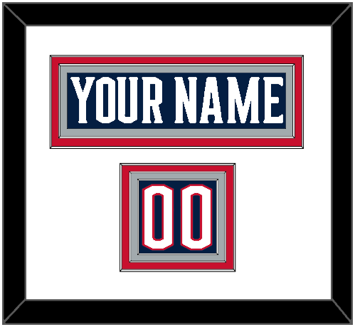 Columbus Nameplate & Number (Shoulder) - Home Navy Blue - Premier Tier 1