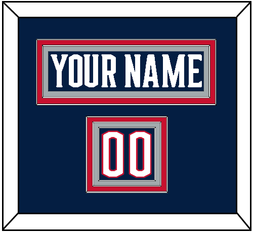 Columbus Nameplate & Number (Shoulder) - Home Navy Blue - Premier Tier 2
