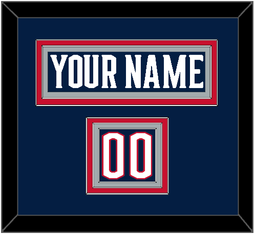 Columbus Nameplate & Number (Shoulder) - Home Navy Blue - Premier Tier 2