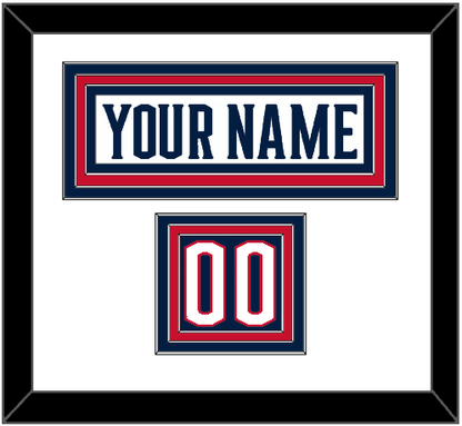 Columbus Nameplate & Number (Shoulder) - Road White - Premier Tier 1