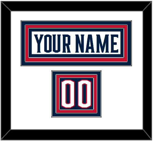 Columbus Nameplate & Number (Shoulder) - Road White - Premier Tier 1