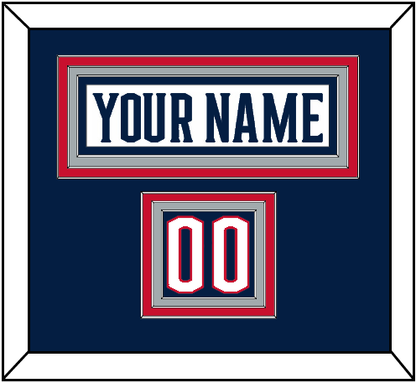 Columbus Nameplate & Number (Shoulder) - Road White - Premier Tier 2