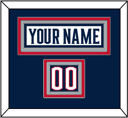 Columbus Nameplate & Number (Shoulder) - Road White - Premier Tier 2