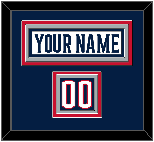 Columbus Nameplate & Number (Shoulder) - Road White - Premier Tier 2