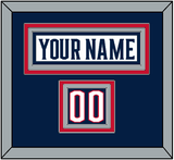 Columbus Nameplate & Number (Shoulder) - Road White - Triple Mat 2