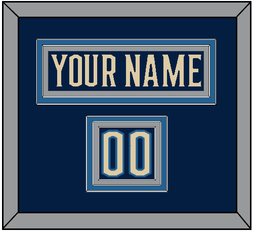 Columbus Nameplate & Number (Shoulder) - Alternate Navy Blue - Premier Tier 2