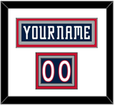 Columbus Nameplate & Number (Shoulder) - Home Navy Blue (2007-2017) - Triple Mat 1