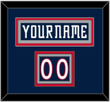 Columbus Nameplate & Number (Shoulder) - Home Navy Blue (2007-2017) - Triple Mat 2
