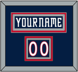 Columbus Nameplate & Number (Shoulder) - Home Navy Blue (2007-2017) - Triple Mat 2