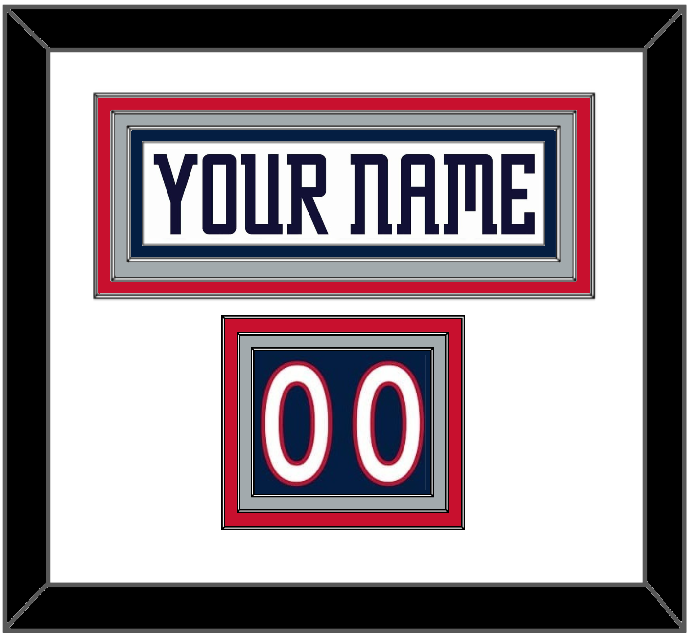 Columbus Nameplate & Number (Shoulder) - Road White (2007-2017) - Premier Tier 1