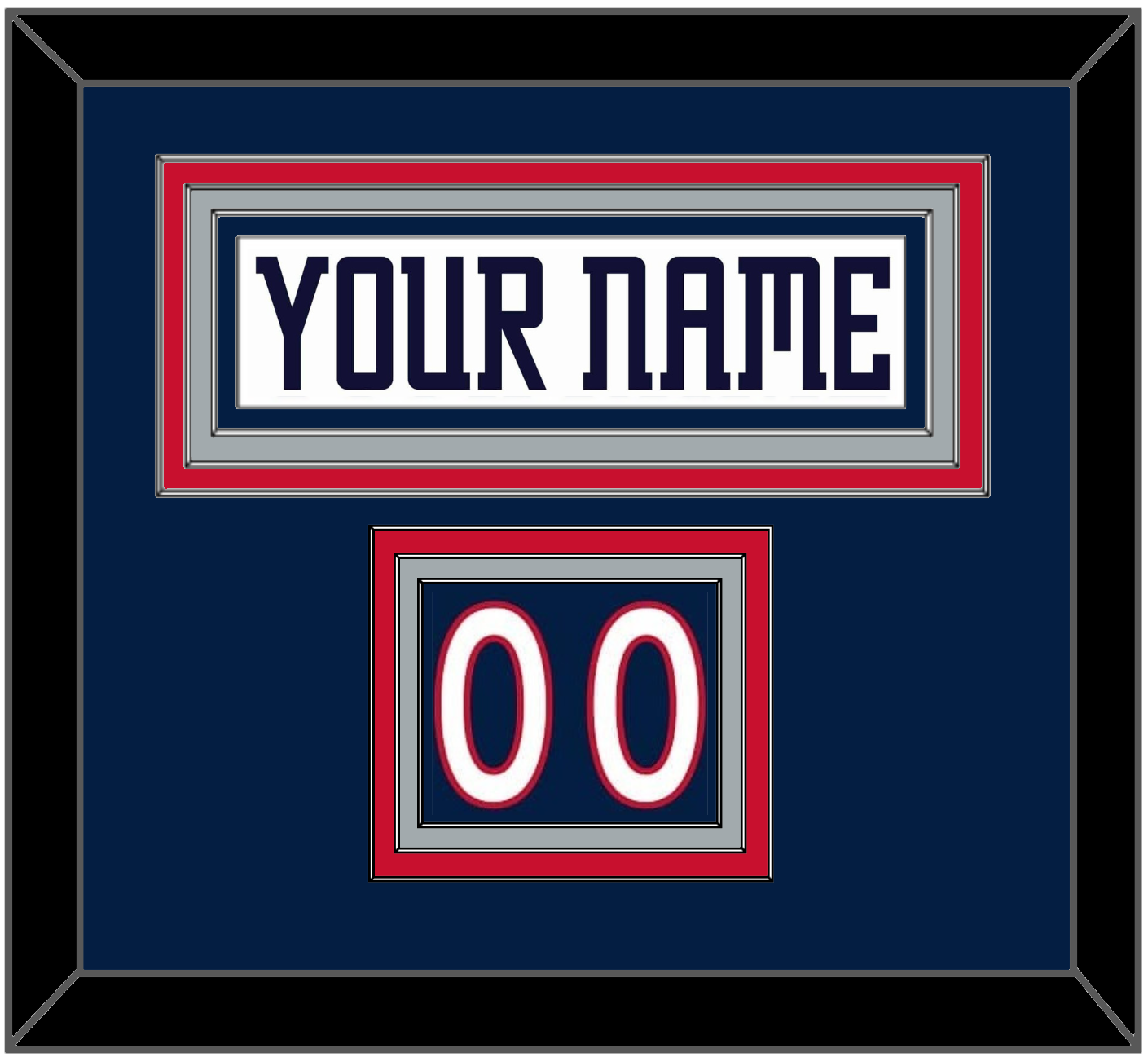 Columbus Nameplate & Number (Shoulder) - Road White (2007-2017) - Premier Tier 2