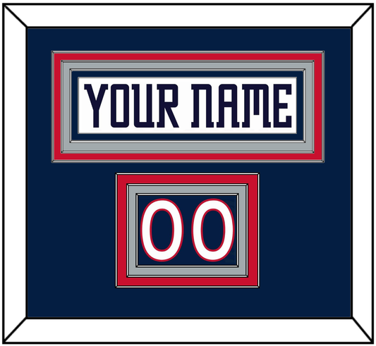 Columbus Nameplate & Number (Shoulder) - Home White (2000-2001) - Premier Tier 2
