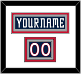 Columbus Nameplate & Number (Shoulder) - Road Navy Blue (2000-2001) - Triple Mat 1