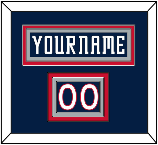 Columbus Nameplate & Number (Shoulder) - Road Navy Blue (2000-2001) - Premier Tier 2