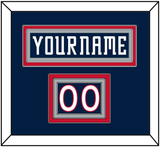 Columbus Nameplate & Number (Shoulder) - Road Navy Blue (2000-2001) - Triple Mat 2